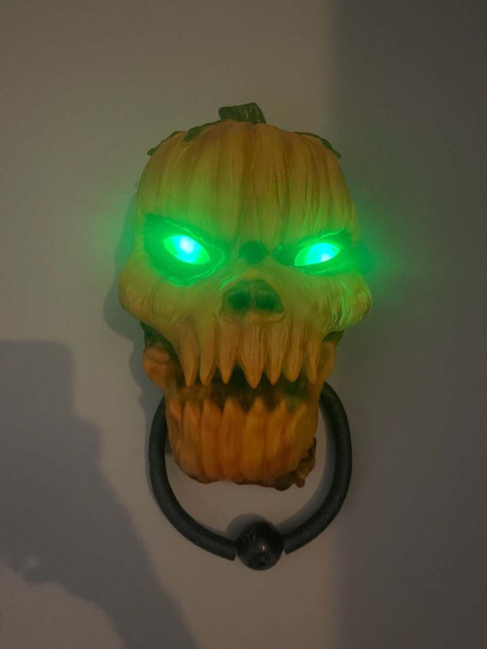 Tekky Toys Animated Light Up Pumpkin Door Knocker Spirit Halloween Prop Works